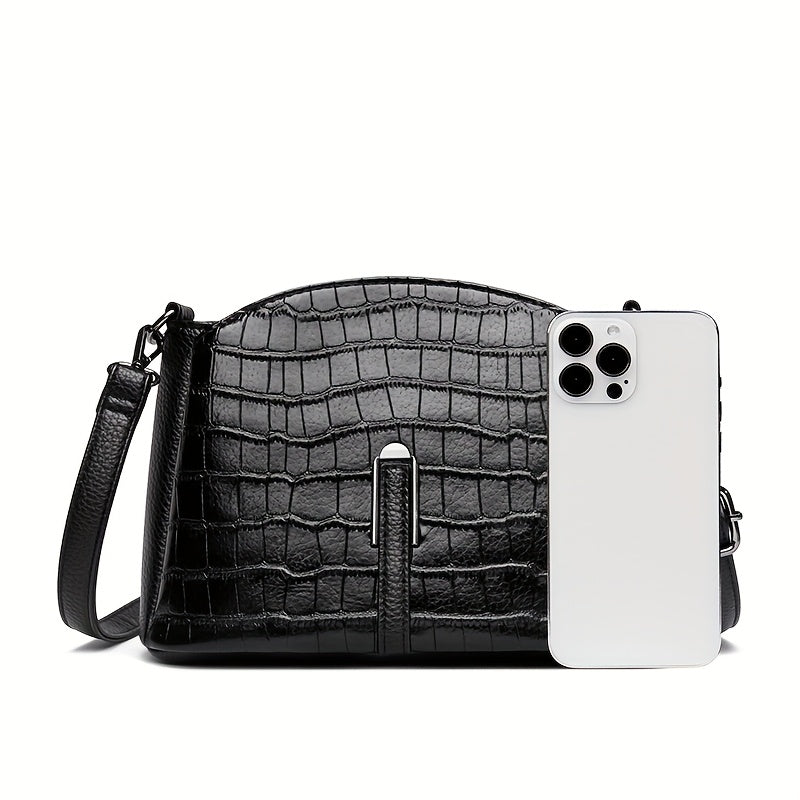 Women's Geometric Plaid Crossbody Bag
