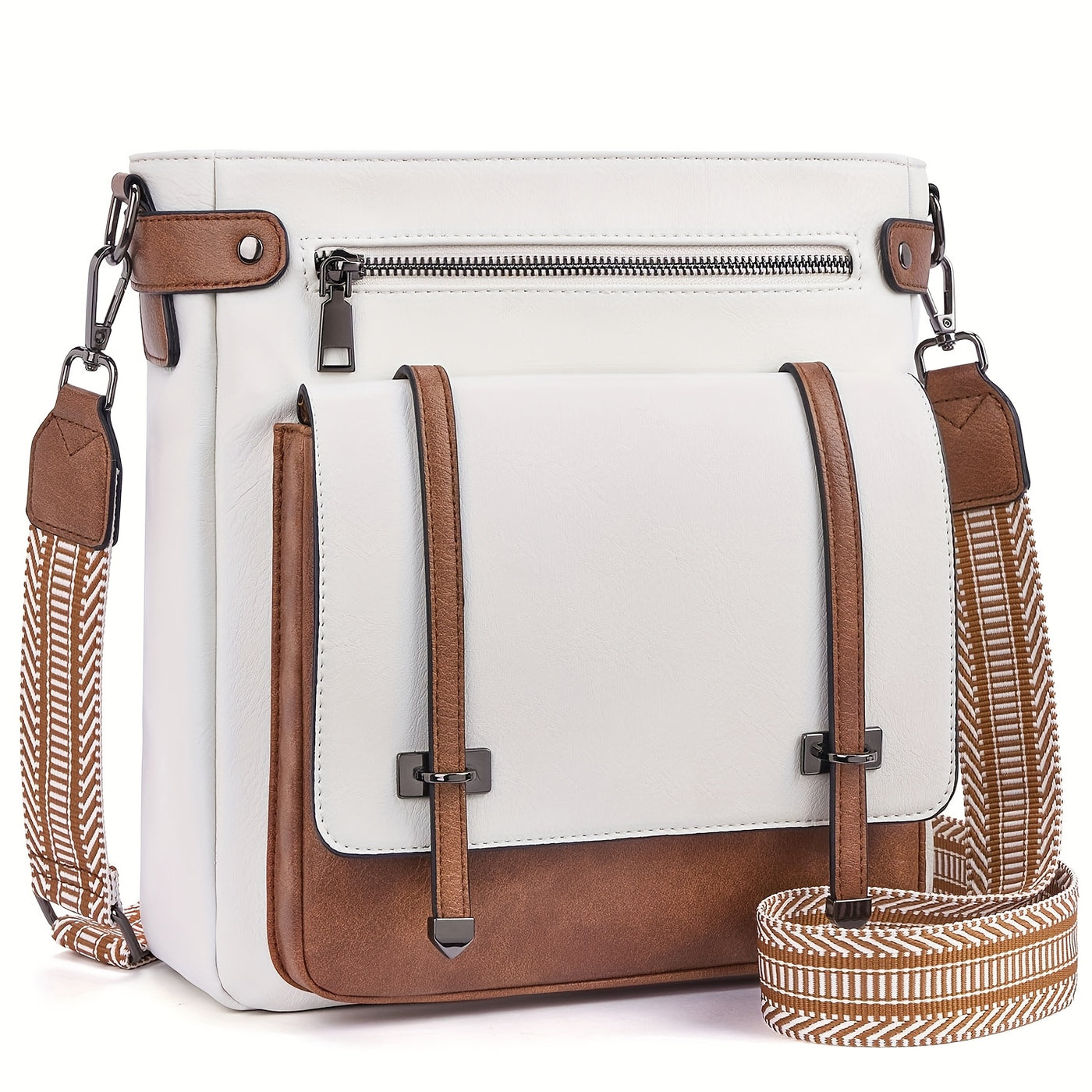 Women’s Large Capacity Crossbody Bag – Elegant Faux Leather