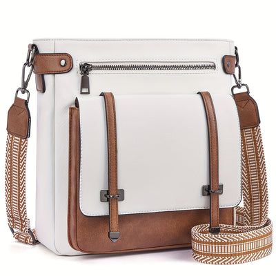 Women’s Large Capacity Crossbody Bag – Elegant Faux Leather
