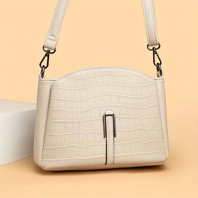 Women's Geometric Plaid Crossbody Bag