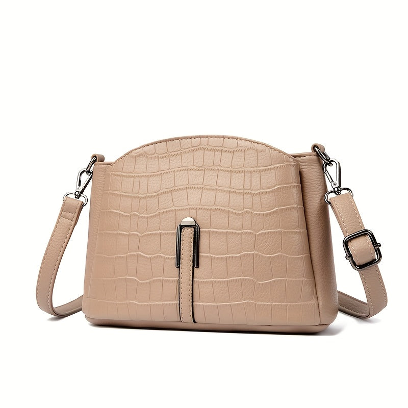 Women's Geometric Plaid Crossbody Bag