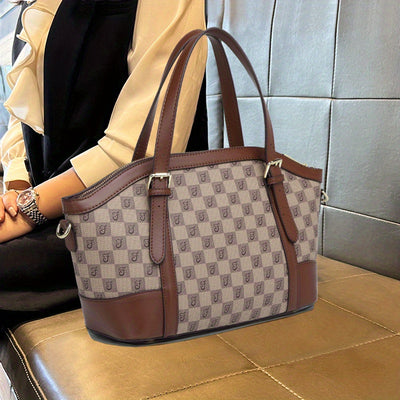 Women's Genuine Leather Handbag – Modern Vintage Style, Wristlet & Durable Metal Hardware