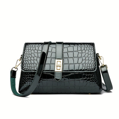 Women’s Elegant Snake Print PU Leather Crossbody Purse
