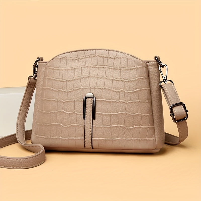 Women's Geometric Plaid Crossbody Bag