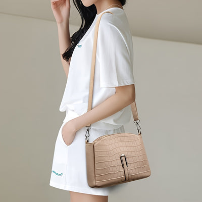 Women's Geometric Plaid Crossbody Bag