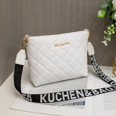 Small Messenger Bag For Women Trend Lingge Embroidery Female Shoulder Bags