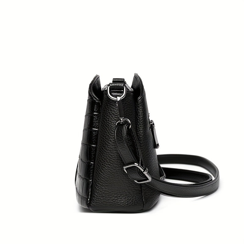 Women's Geometric Plaid Crossbody Bag