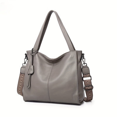 ANGENGRUI Elegant Women’s Genuine Leather Tote Bag – Large Capacity