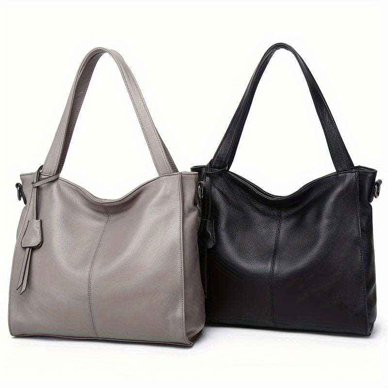 ANGENGRUI Elegant Women’s Genuine Leather Tote Bag – Large Capacity