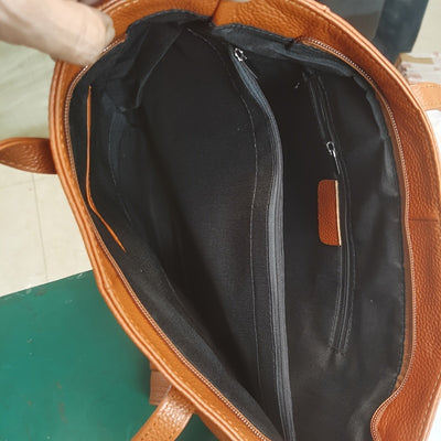 Women's Leather Tote Bag – Large Capacity Shoulder & Crossbody Handbag