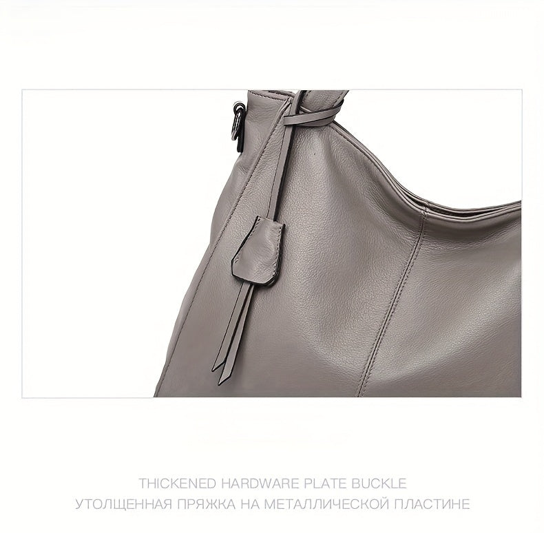 ANGENGRUI Elegant Women’s Genuine Leather Tote Bag – Large Capacity