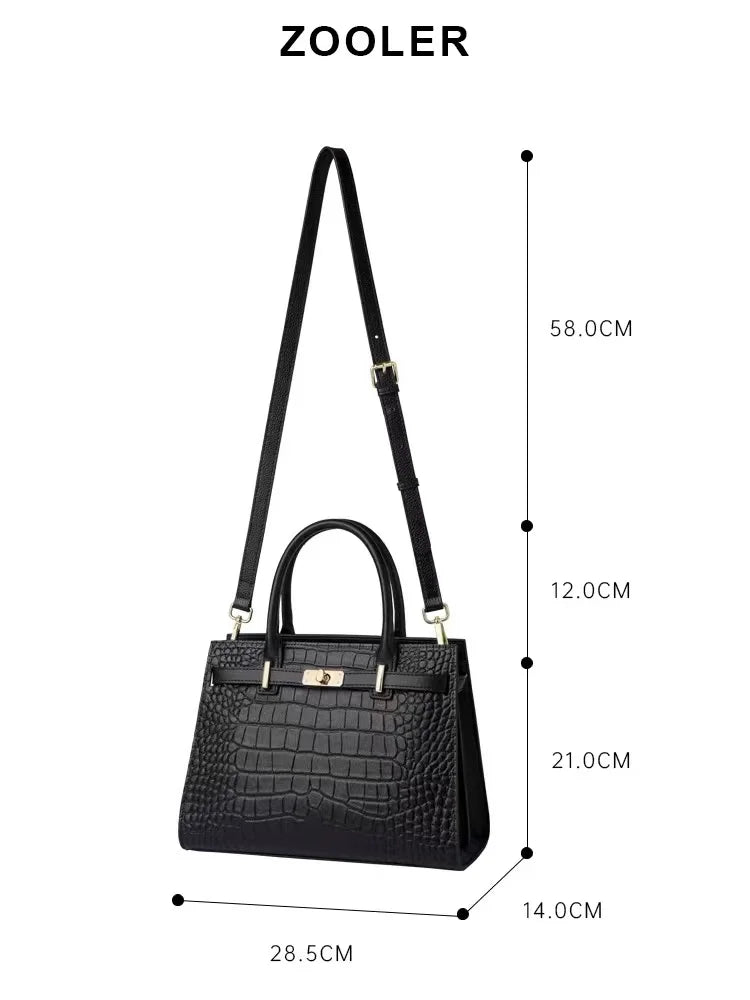 Fashion Women’s Genuine Leather Shoulder Bag – Elegant Soft Cowhide Tote Purse for Business