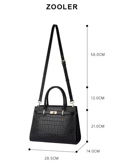 Fashion Women’s Genuine Leather Shoulder Bag – Elegant Soft Cowhide Tote Purse for Business