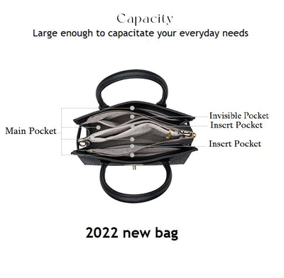 Fashion Women’s Genuine Leather Shoulder Bag – Elegant Soft Cowhide Tote Purse for Business