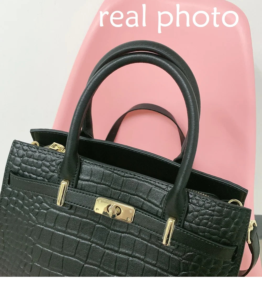 Fashion Women’s Genuine Leather Shoulder Bag – Elegant Soft Cowhide Tote Purse for Business