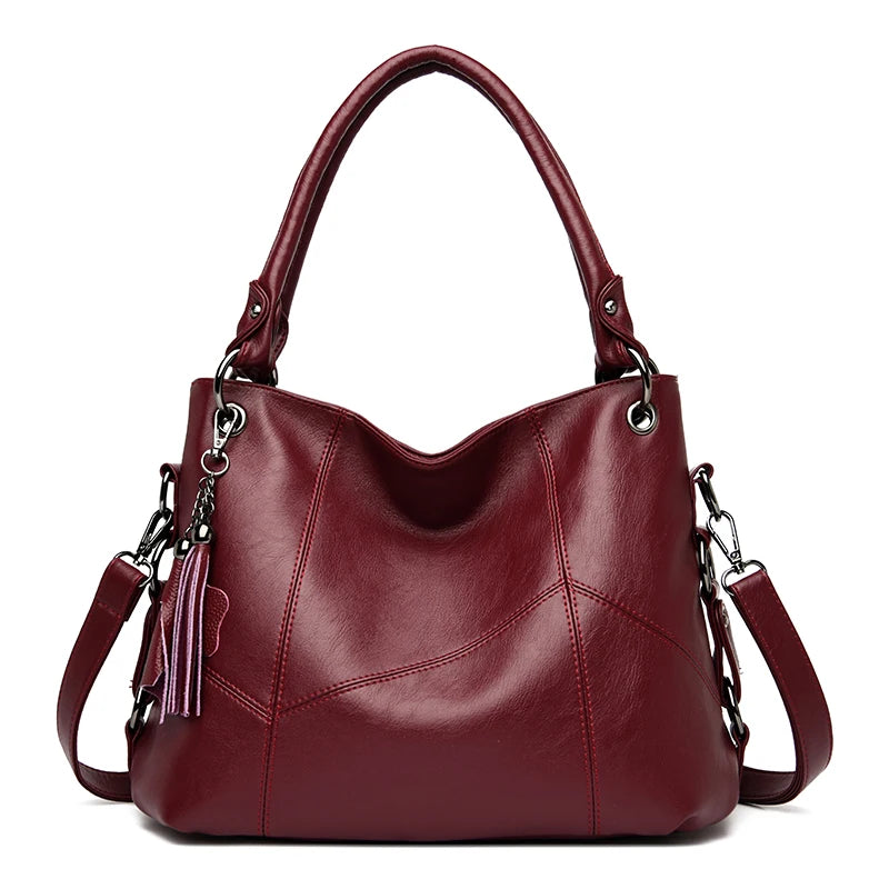 Luxury Genuine Sheepskin Leather Tote Bag for Women