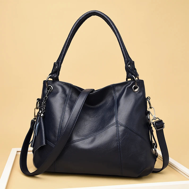 Luxury Genuine Sheepskin Leather Tote Bag for Women