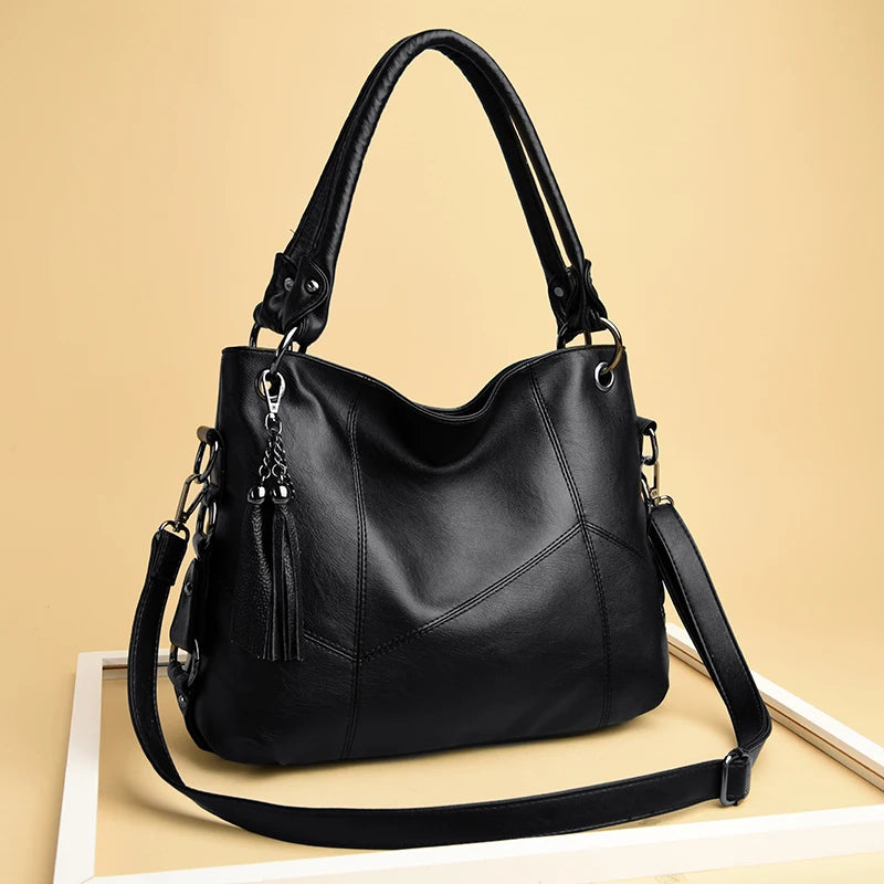 Luxury Genuine Sheepskin Leather Tote Bag for Women