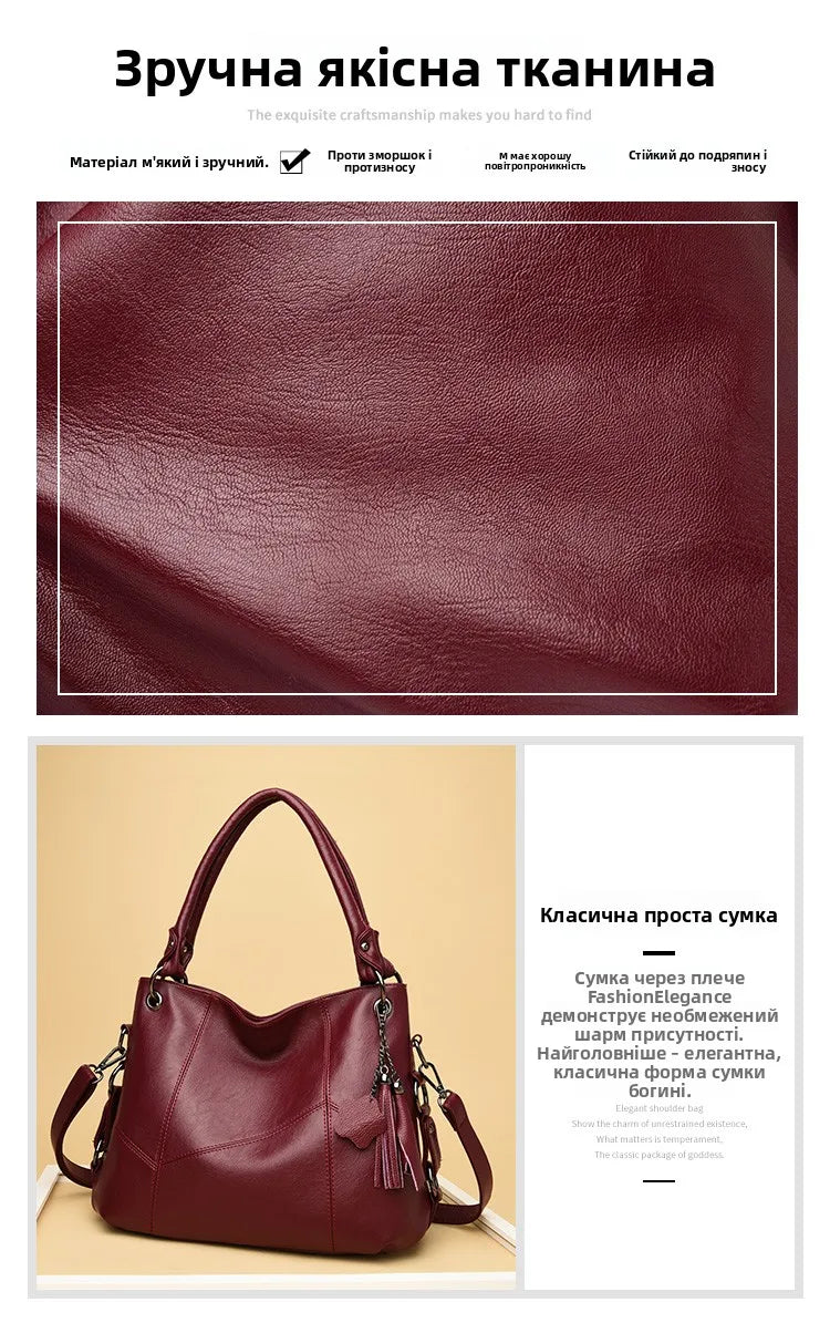Luxury Genuine Sheepskin Leather Tote Bag for Women
