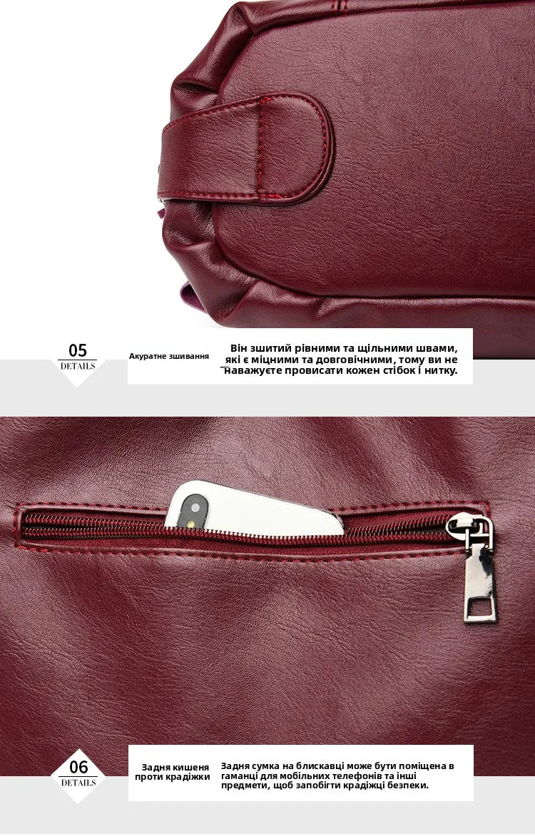 Luxury Genuine Sheepskin Leather Tote Bag for Women