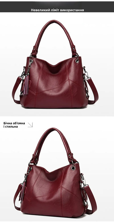 Luxury Genuine Sheepskin Leather Tote Bag for Women