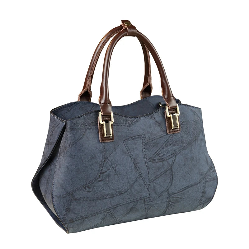 Retro Luxury Genuine Leather Bucket Bag