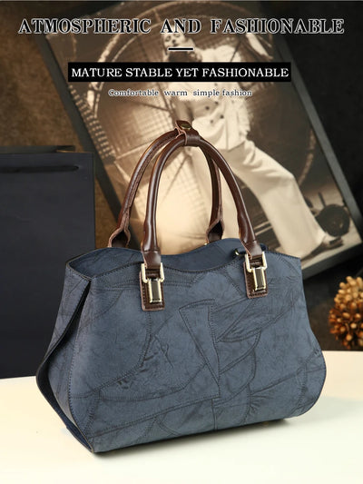 Retro Luxury Genuine Leather Bucket Bag