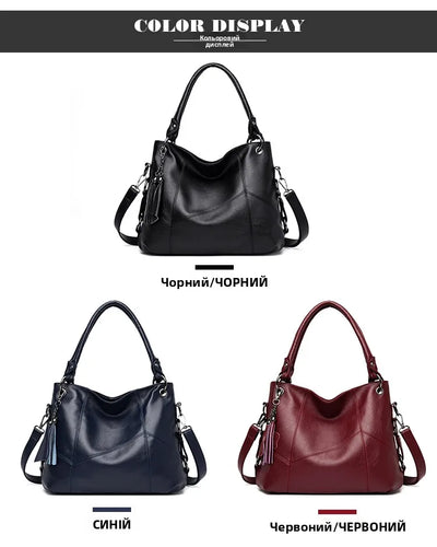 Luxury Genuine Sheepskin Leather Tote Bag for Women