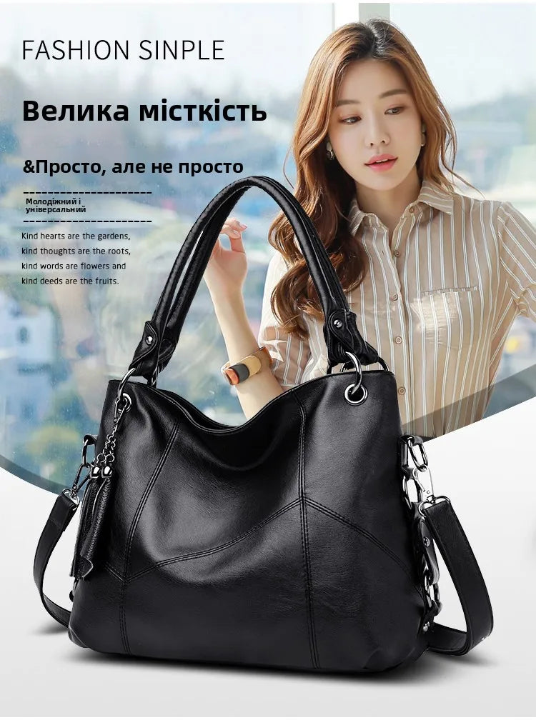 Luxury Genuine Sheepskin Leather Tote Bag for Women