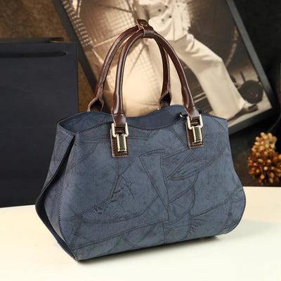 Retro Luxury Genuine Leather Bucket Bag