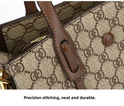 Ele Leather Printed Handbag Women's oulder Crossbody Bag Casual Tote Bag Soft Cowhide Large Capaci Faionable