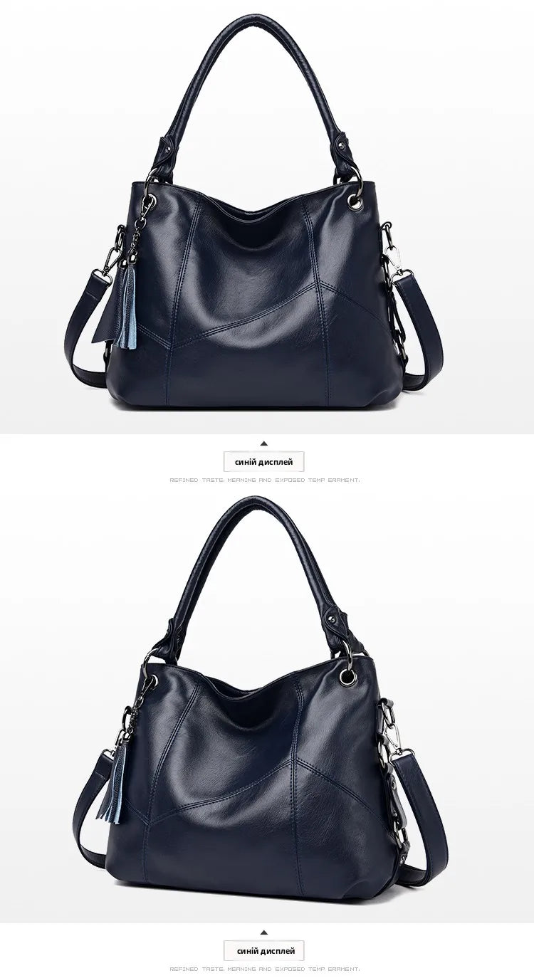 Luxury Genuine Sheepskin Leather Tote Bag for Women