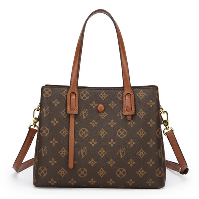 Ele Leather Printed Handbag Women's oulder Crossbody Bag Casual Tote Bag Soft Cowhide Large Capaci Faionable