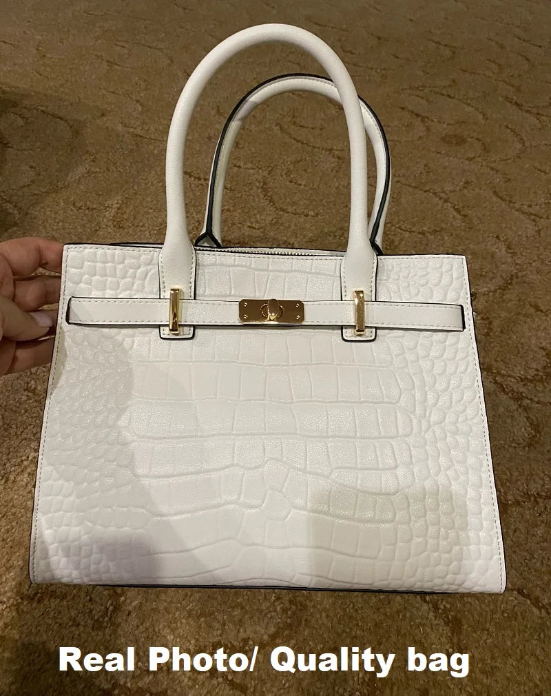 Fashion Women’s Genuine Leather Shoulder Bag – Elegant Soft Cowhide Tote Purse for Business