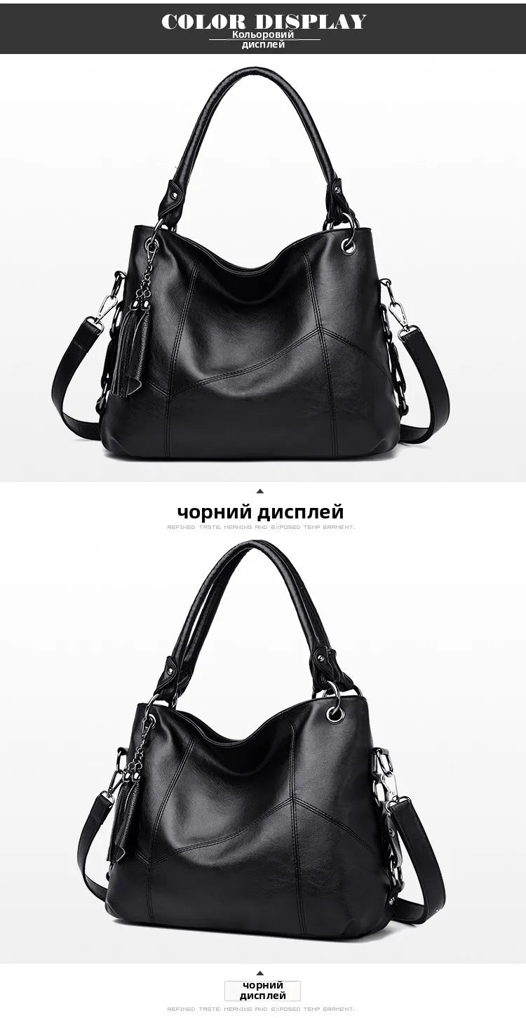 Luxury Genuine Sheepskin Leather Tote Bag for Women