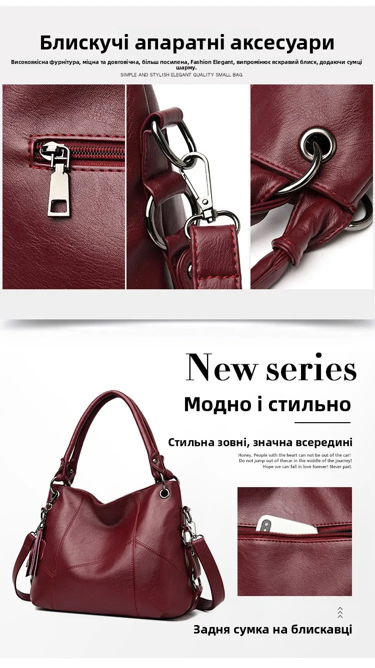 Luxury Genuine Sheepskin Leather Tote Bag for Women