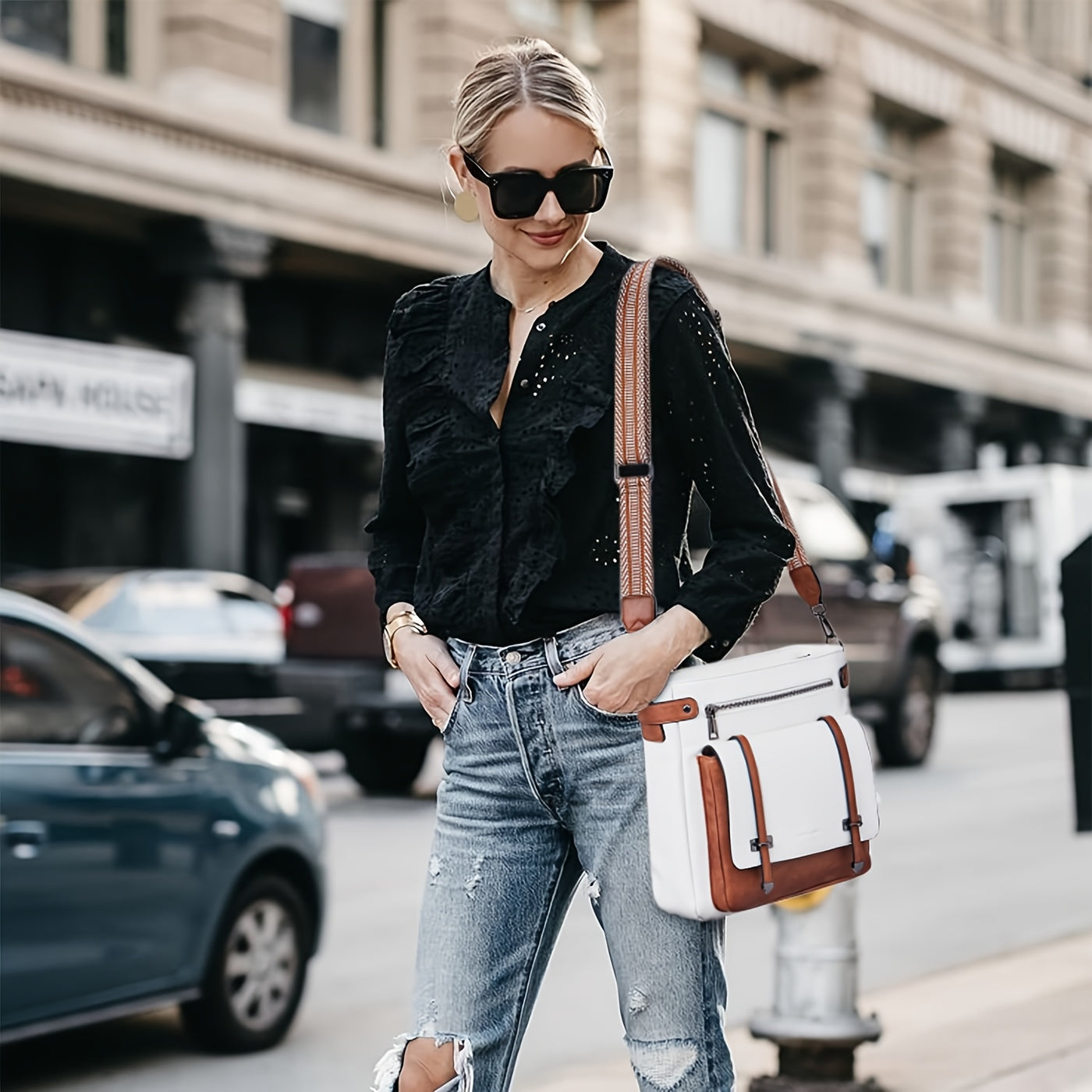 Women’s Large Capacity Crossbody Bag – Elegant Faux Leather