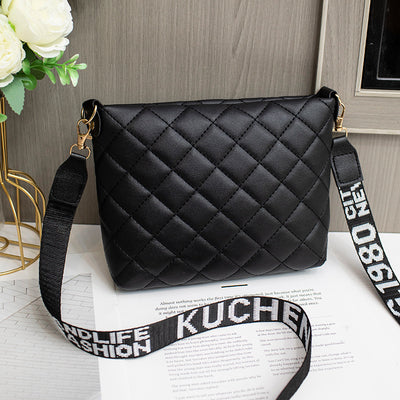 Small Messenger Bag For Women Trend Lingge Embroidery Female Shoulder Bags