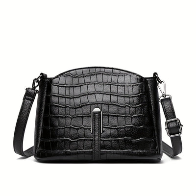 Women's Geometric Plaid Crossbody Bag